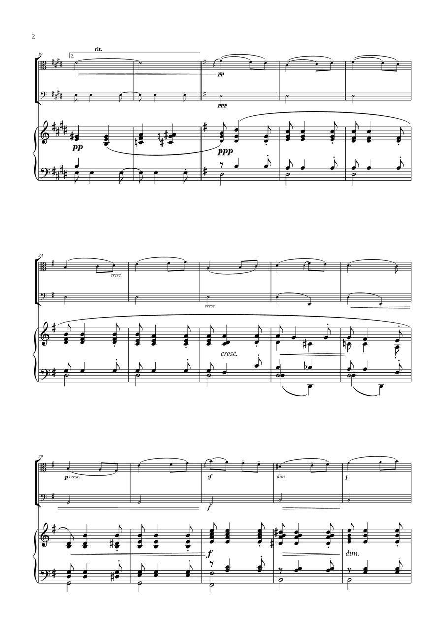 Edward Elgar - Salut d'Amour for Viola, Cello and Piano Cello scores gallery preview page 2