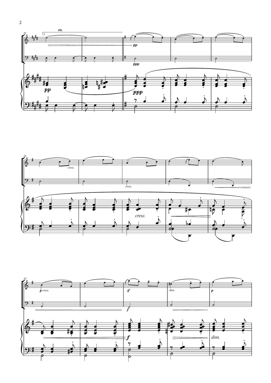 Edward Elgar - Salut d'Amour for Violin, Bassoon and Piano Bassoon scores gallery preview page 2