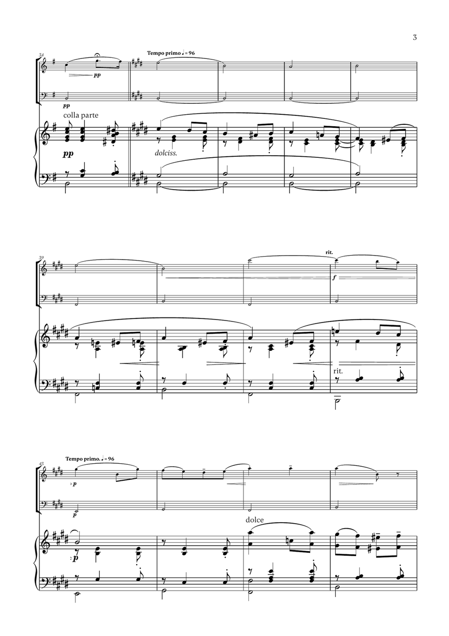 Edward Elgar - Salut d'Amour for Violin, Bassoon and Piano Bassoon scores gallery preview page 3