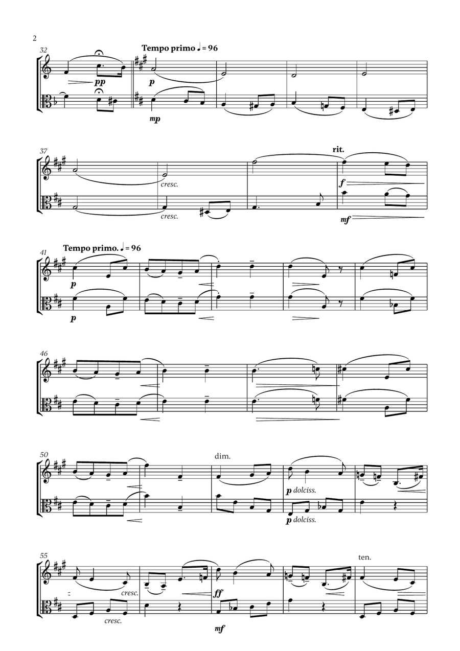 Edward Elgar - Salut d'Amour (D major) (for French Horn and Viola) Horn scores gallery preview page 2