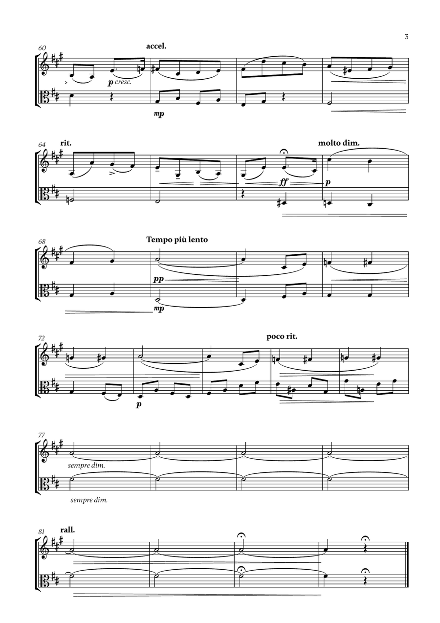 Edward Elgar - Salut d'Amour (D major) (for French Horn and Viola) Horn scores gallery preview page 3