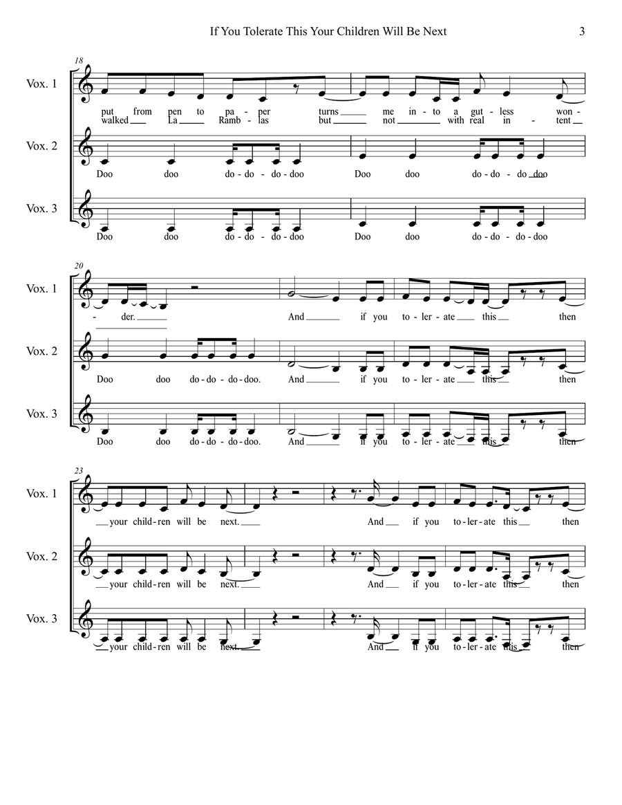 If You Tolerate This Your Children Will 3-Part scores gallery preview page 3