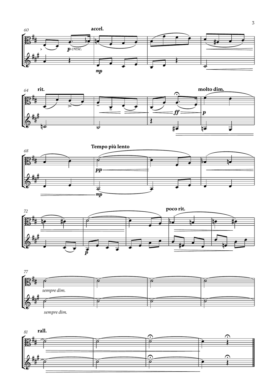 Edward Elgar - Salut d'Amour (D major) (for Viola and French Horn) Horn scores gallery preview page 3