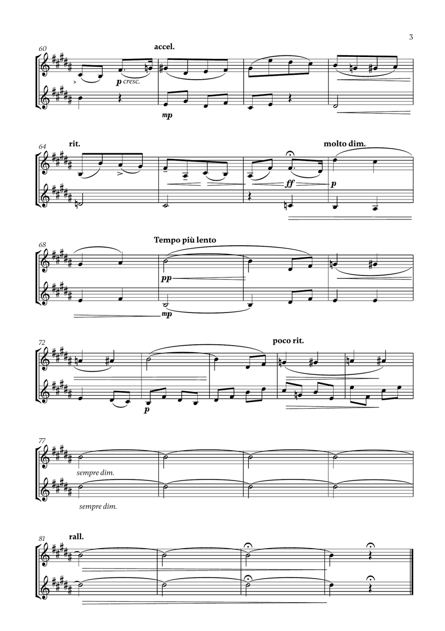 Edward Elgar - Salut d'Amour (for French Horn Duet) Brass Duet scores gallery preview page 3