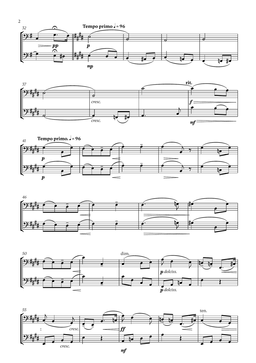 Edward Elgar - Salut d'Amour (for Cello and Bassoon) Bassoon scores gallery preview page 2