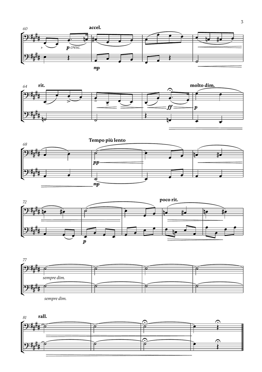 Edward Elgar - Salut d'Amour (for Cello and Bassoon) Bassoon scores gallery preview page 3