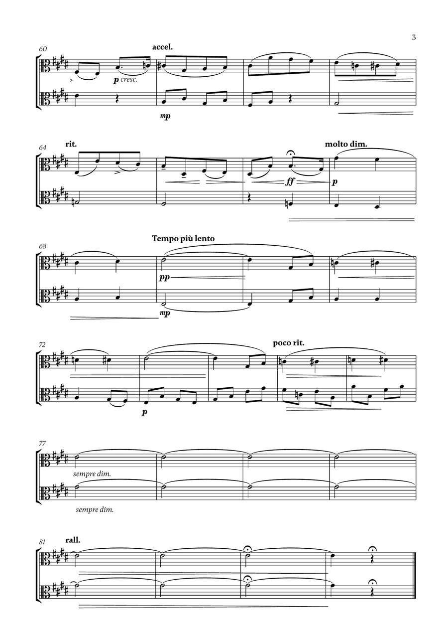 Edward Elgar - Salut d'Amour (for Viola Duet) String Duet scores gallery preview page 3