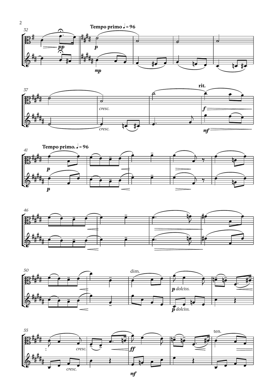 Edward Elgar - Salut d'Amour (for Viola and French Horn) Horn scores gallery preview page 2