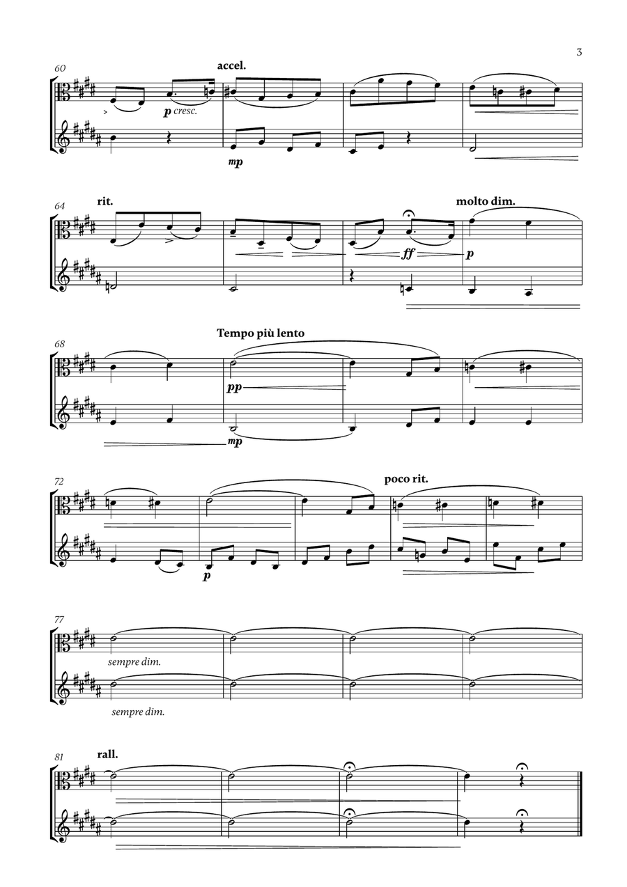Edward Elgar - Salut d'Amour (for Viola and French Horn) Horn scores gallery preview page 3