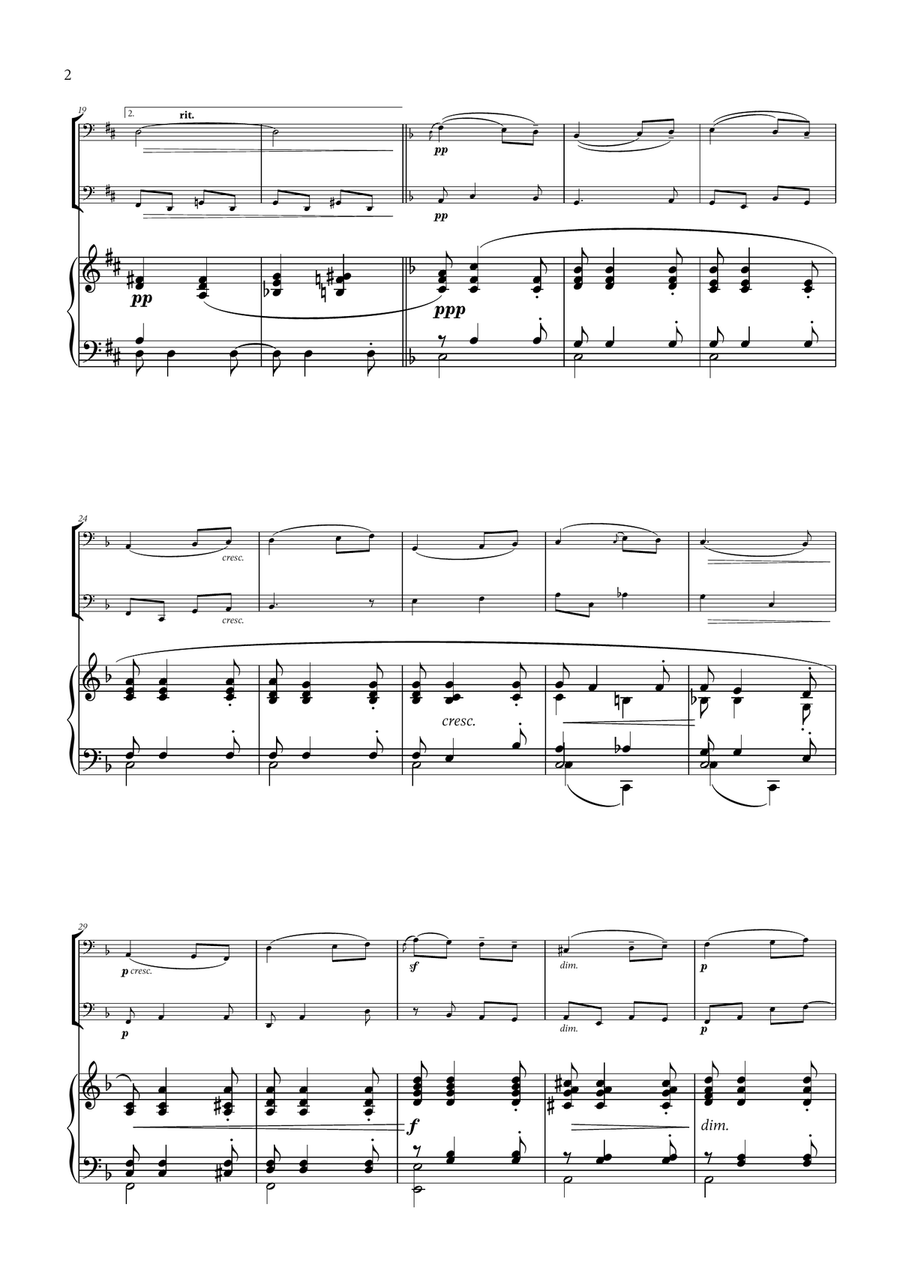 Edward Elgar - Salut d'Amour (D major) (for Bassoon, Cello and Piano) Bassoon scores gallery preview page 2