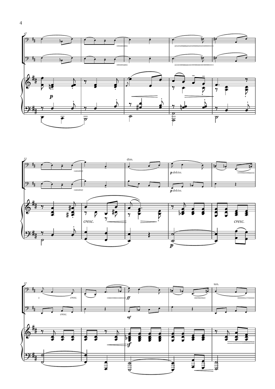 Edward Elgar - Salut d'Amour (D major) (for Bassoon, Cello and Piano) Bassoon scores gallery preview page 4