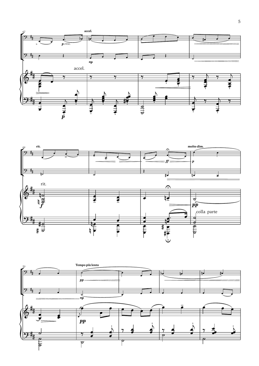 Edward Elgar - Salut d'Amour (D major) (for Bassoon, Cello and Piano) Bassoon scores gallery preview page 5