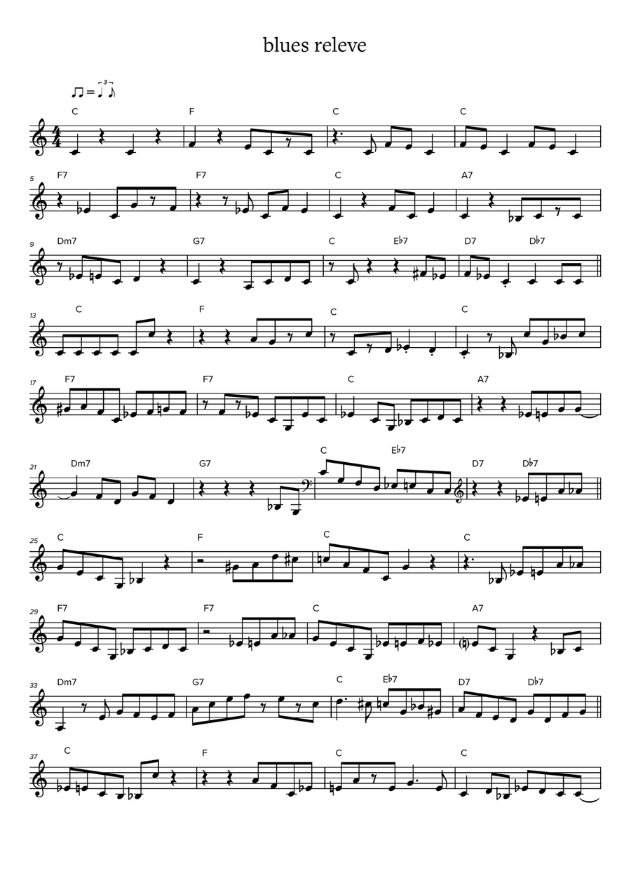 Blues transcription solo Piano Solo scores gallery preview page 1