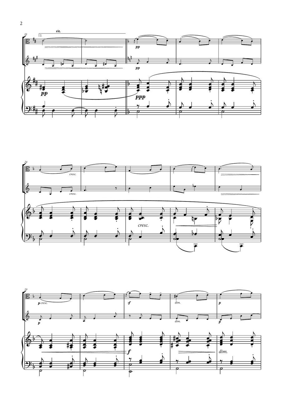 Edward Elgar - Salut d'Amour (D major) (for Viola, French Horn and Piano) Horn scores gallery preview page 2
