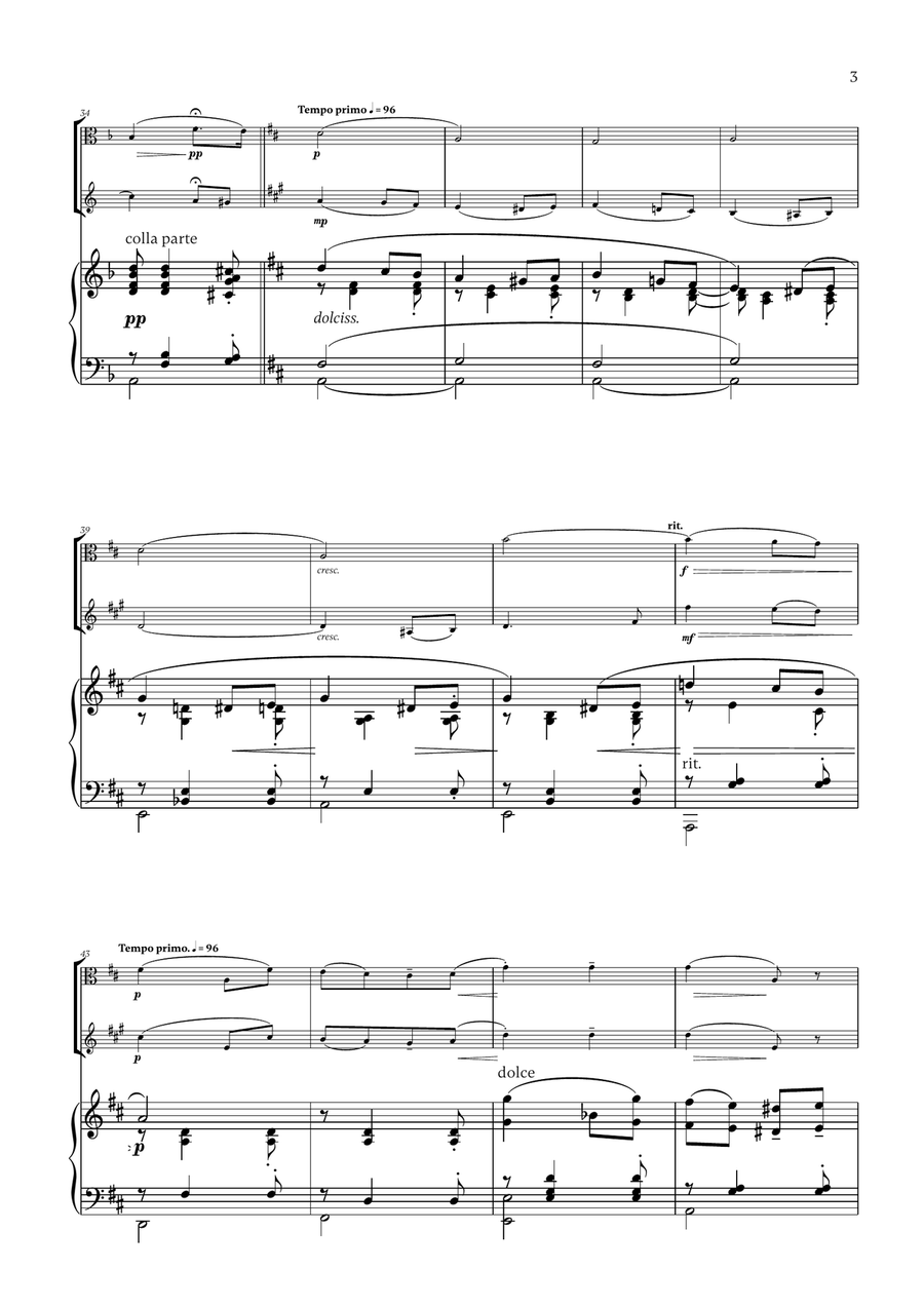 Edward Elgar - Salut d'Amour (D major) (for Viola, French Horn and Piano) Horn scores gallery preview page 3