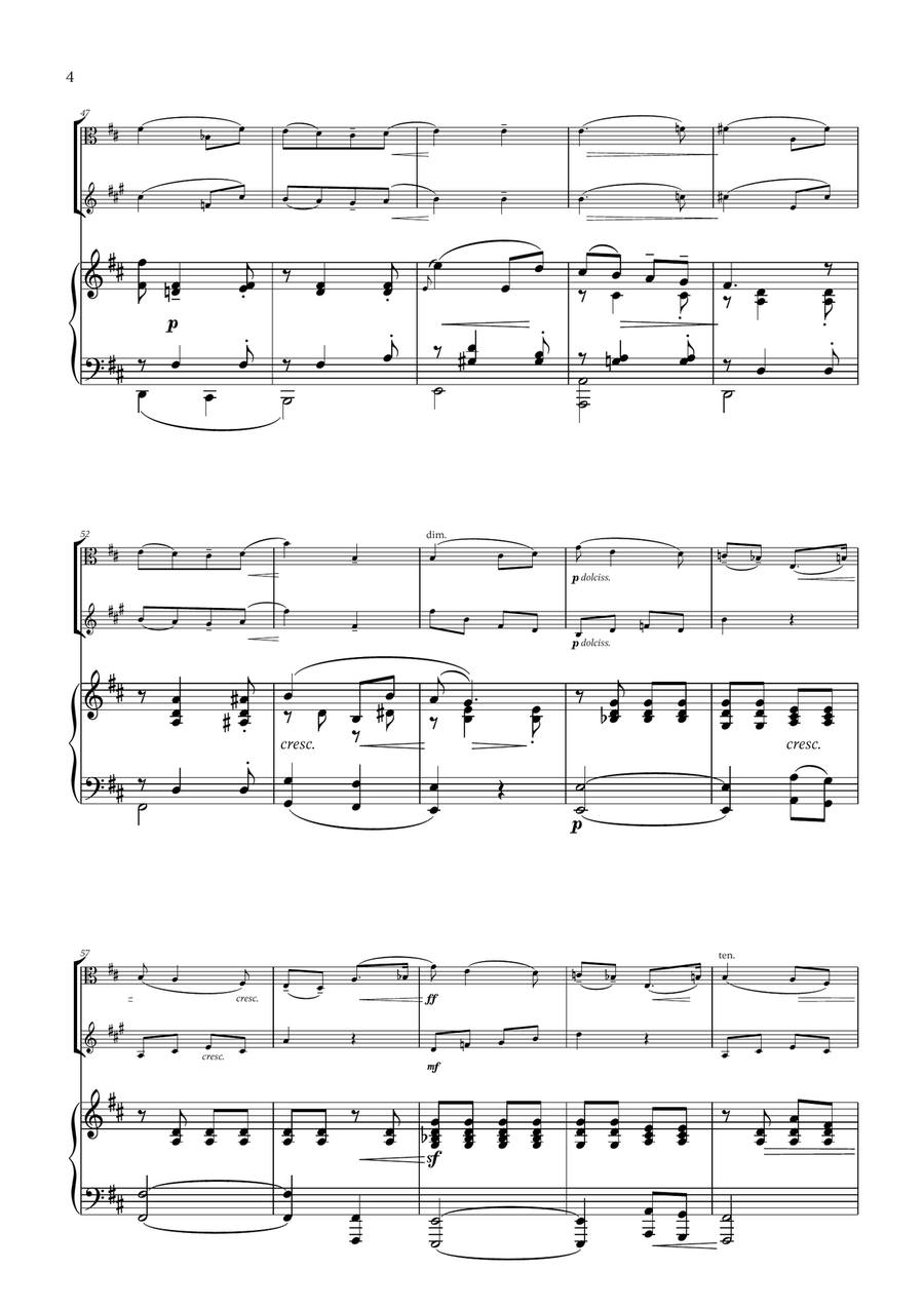 Edward Elgar - Salut d'Amour (D major) (for Viola, French Horn and Piano) Horn scores gallery preview page 4