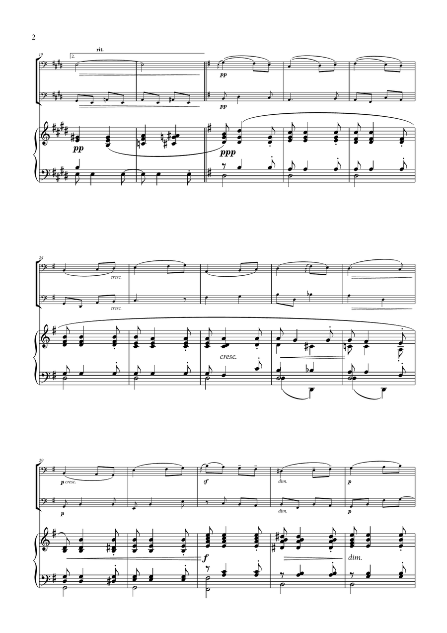 Edward Elgar - Salut d'Amour (for Bassoon, Cello and Piano) Bassoon scores gallery preview page 2