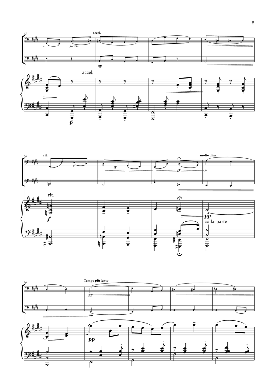 Edward Elgar - Salut d'Amour (for Bassoon, Cello and Piano) Bassoon scores gallery preview page 5