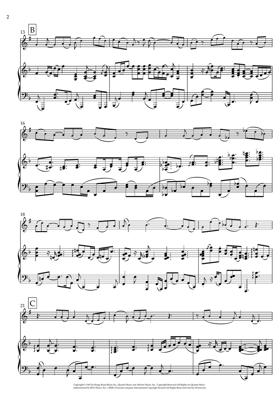 What A Wonderful World B-Flat Clarinet scores gallery preview page 2