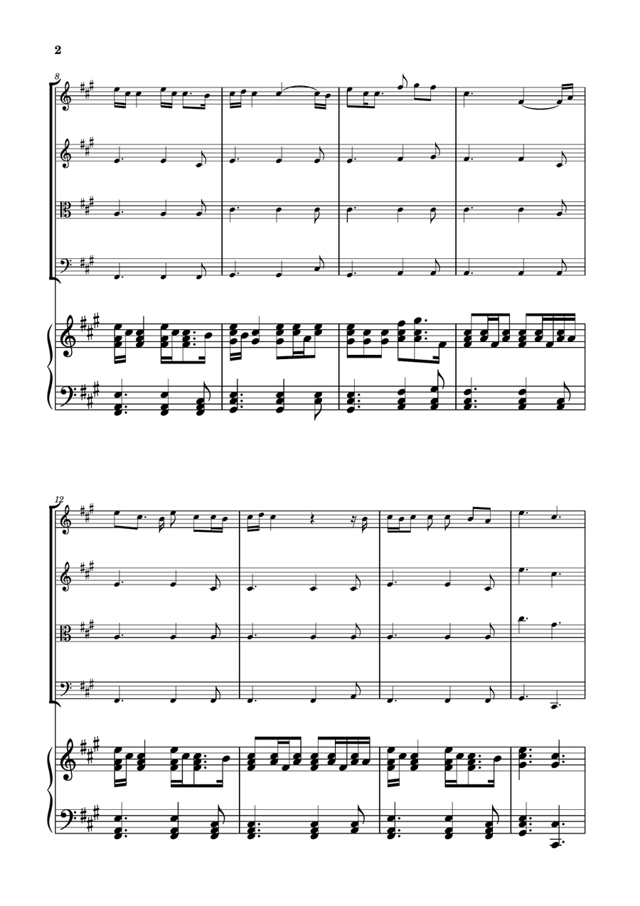 Die With A Smile String Quartet scores gallery preview page 2