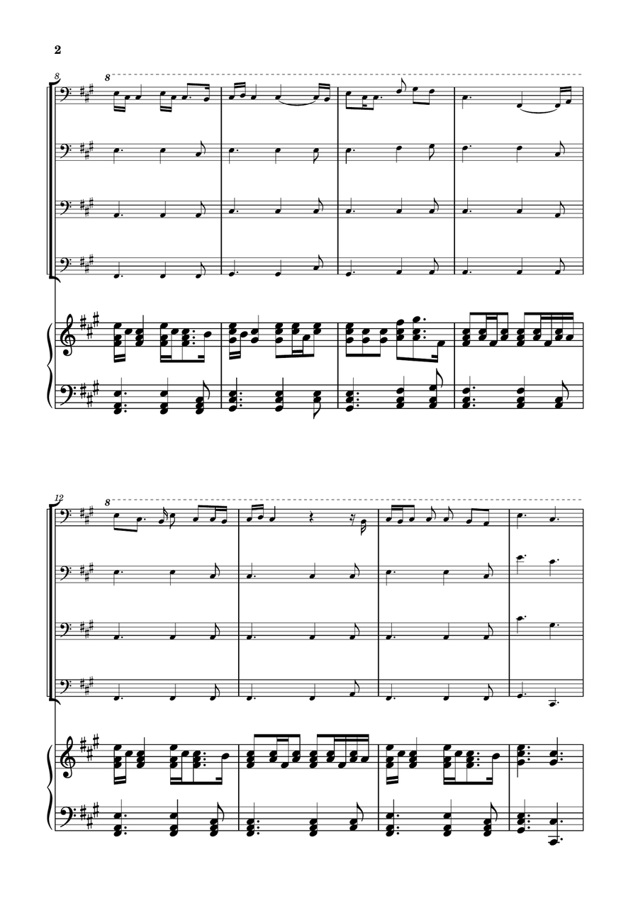 Die With A Smile String Quartet scores gallery preview page 2