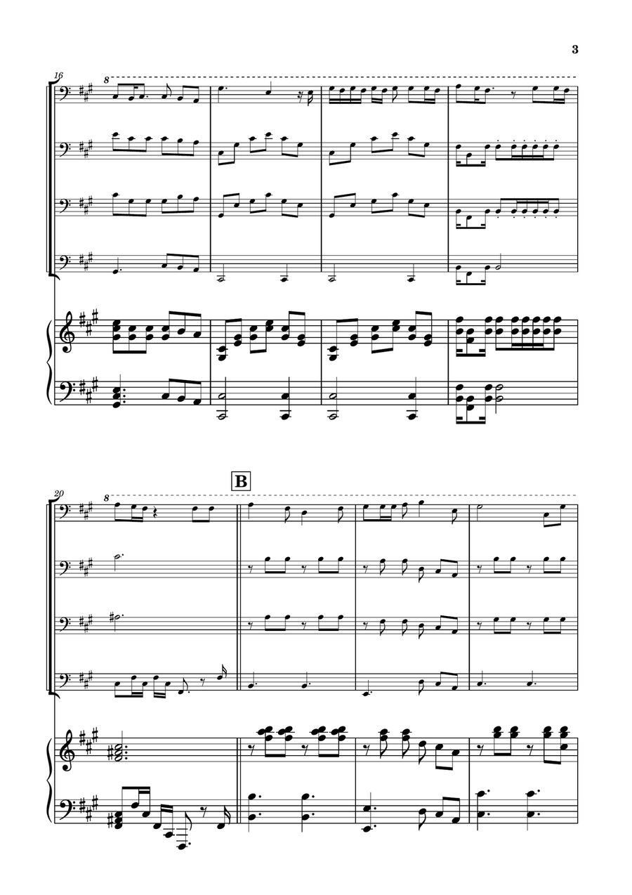 Die With A Smile String Quartet scores gallery preview page 3