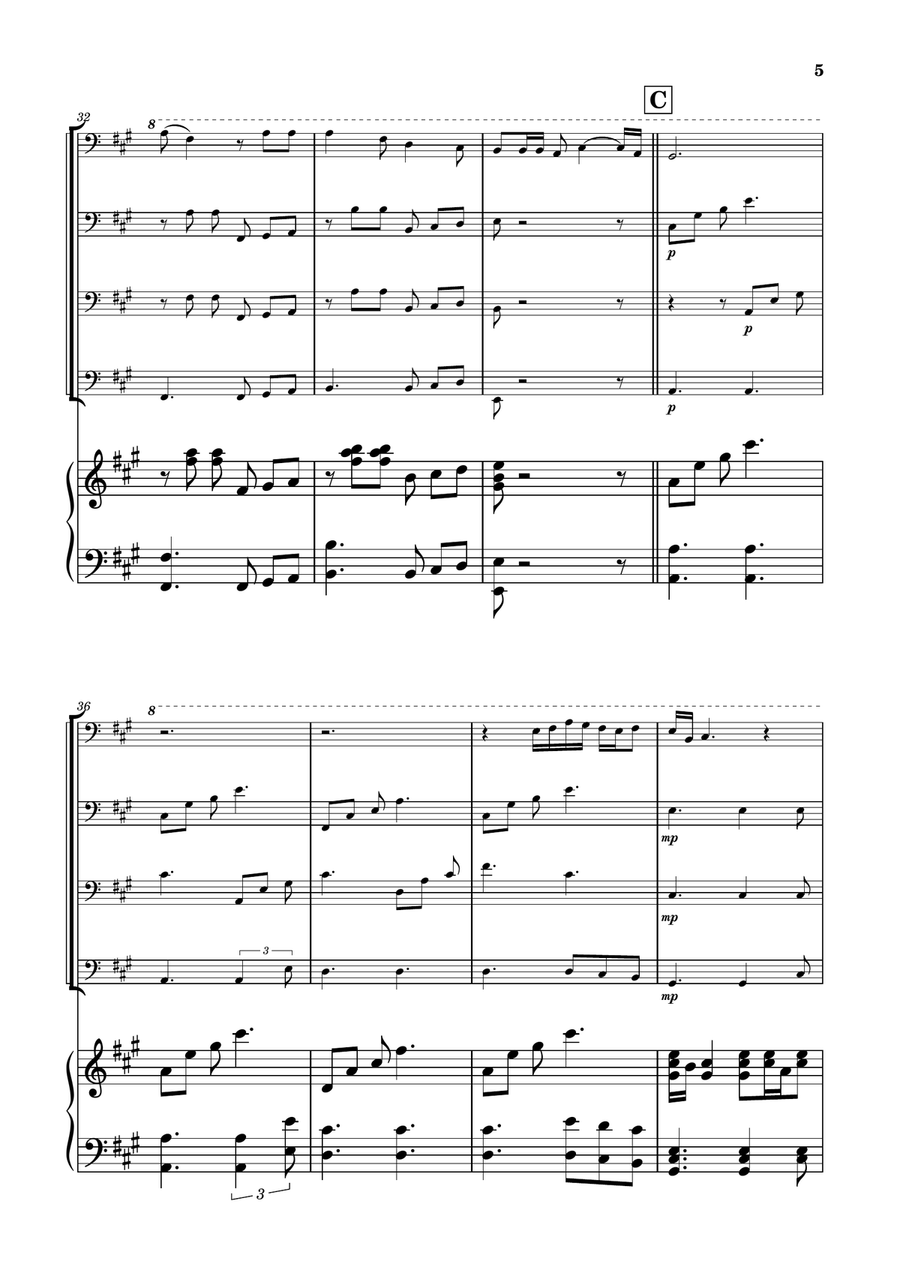 Die With A Smile String Quartet scores gallery preview page 5