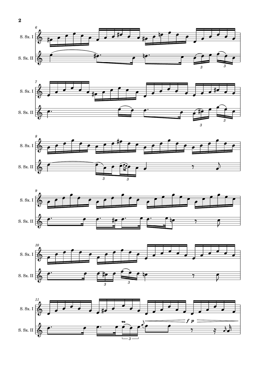 Ave Maria by F. Schubert – Arranged for S. Sax Duet. Woodwind Duet scores gallery preview page 2