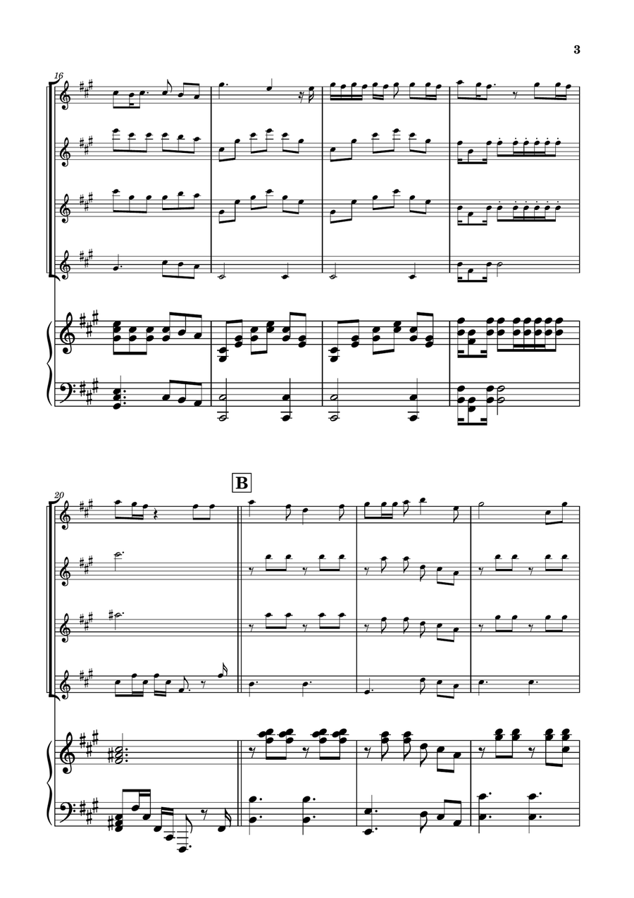 Die With A Smile String Quartet scores gallery preview page 3