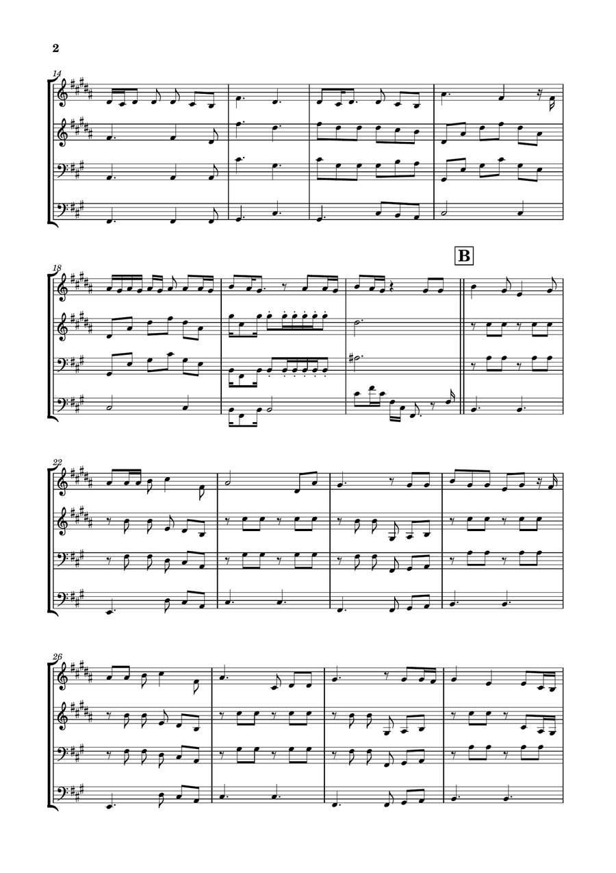 Die With A Smile Brass Quartet scores gallery preview page 2