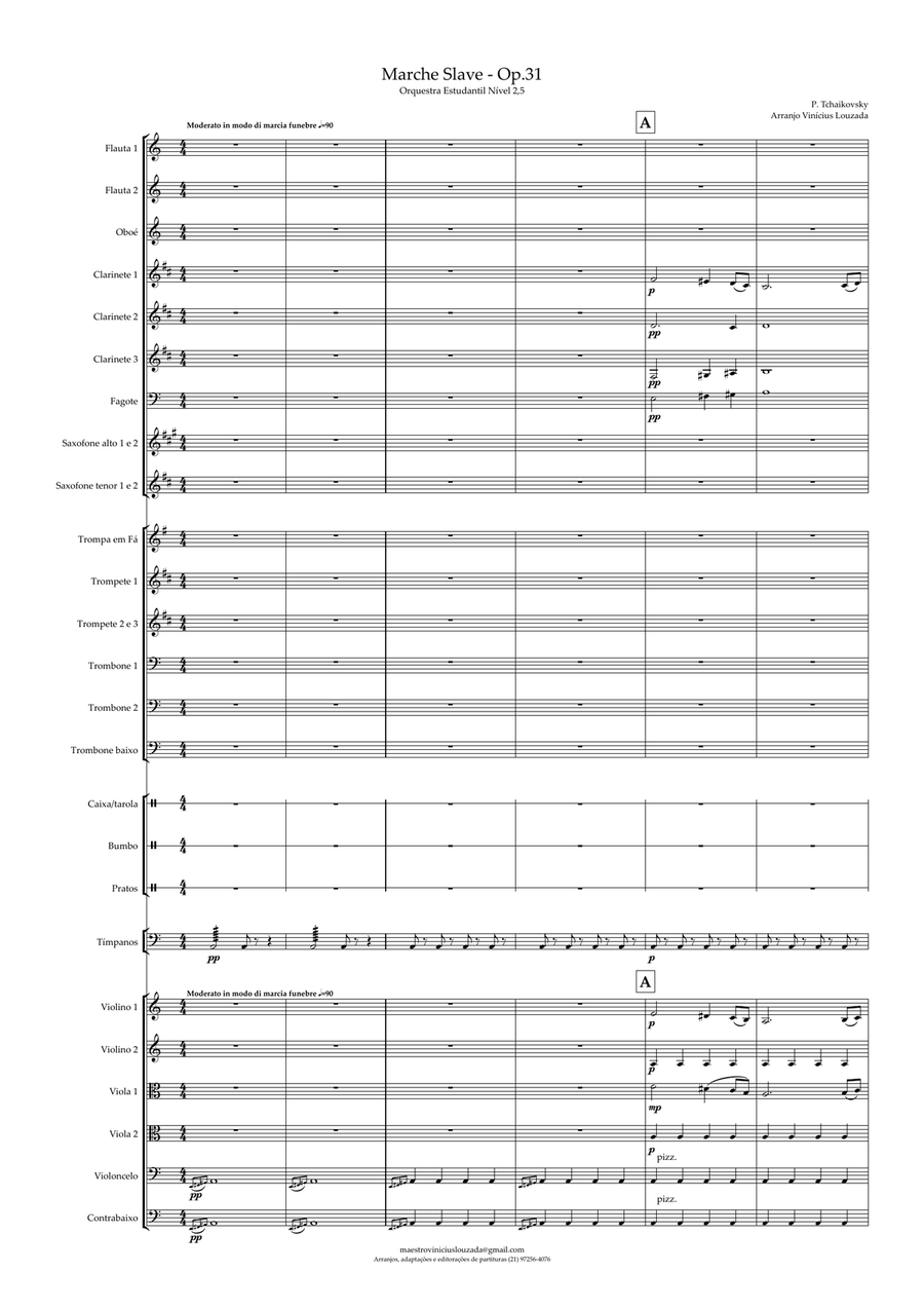 Marche Slave - Student Orchestra - Level 2,5 Full Orchestra scores gallery preview page 1