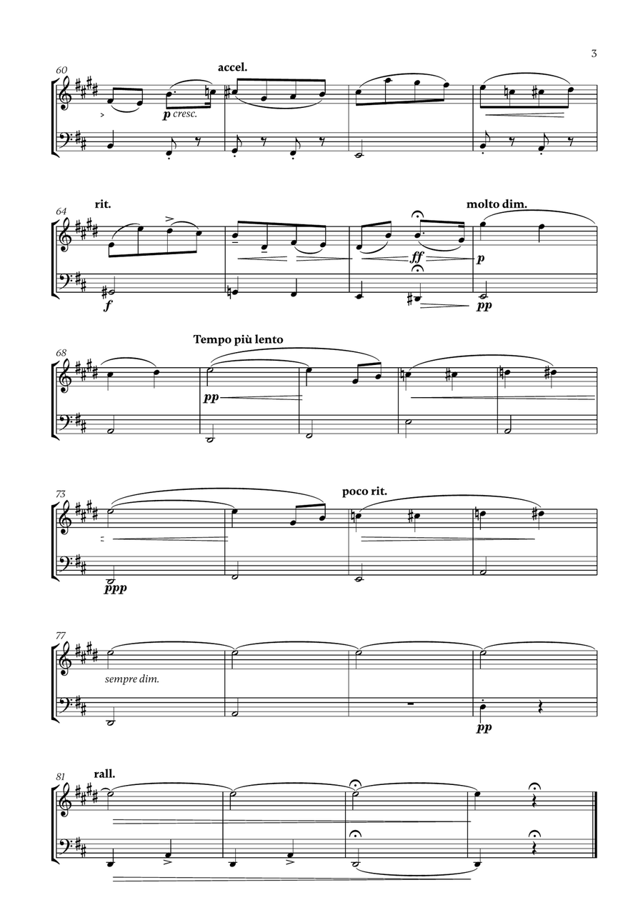 Edward Elgar - Salut d'Amour (D major) for Clarinet and Cello B-Flat Clarinet scores gallery preview page 3