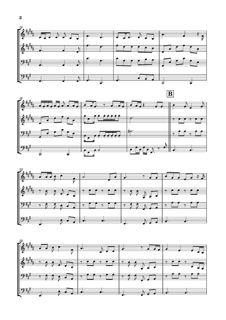 Die With A Smile Brass Quartet scores gallery preview page 2