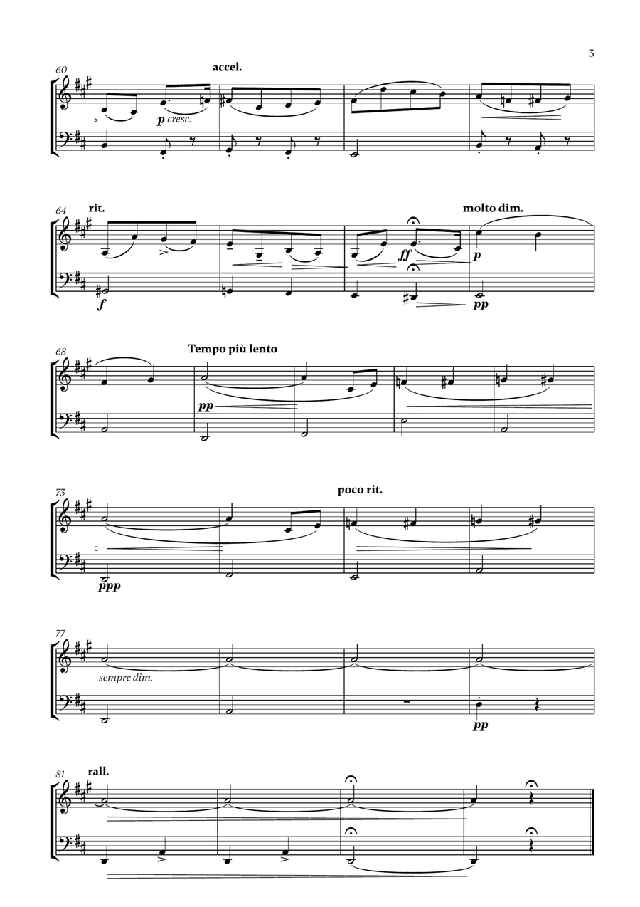 Edward Elgar - Salut d'Amour (D major) for French Horn and Cello Horn scores gallery preview page 3