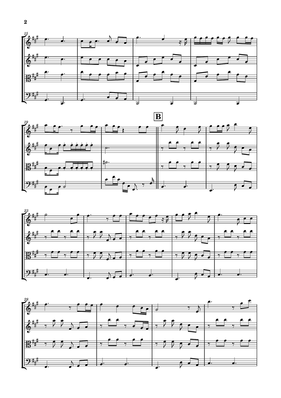 Die With A Smile String Quartet scores gallery preview page 2