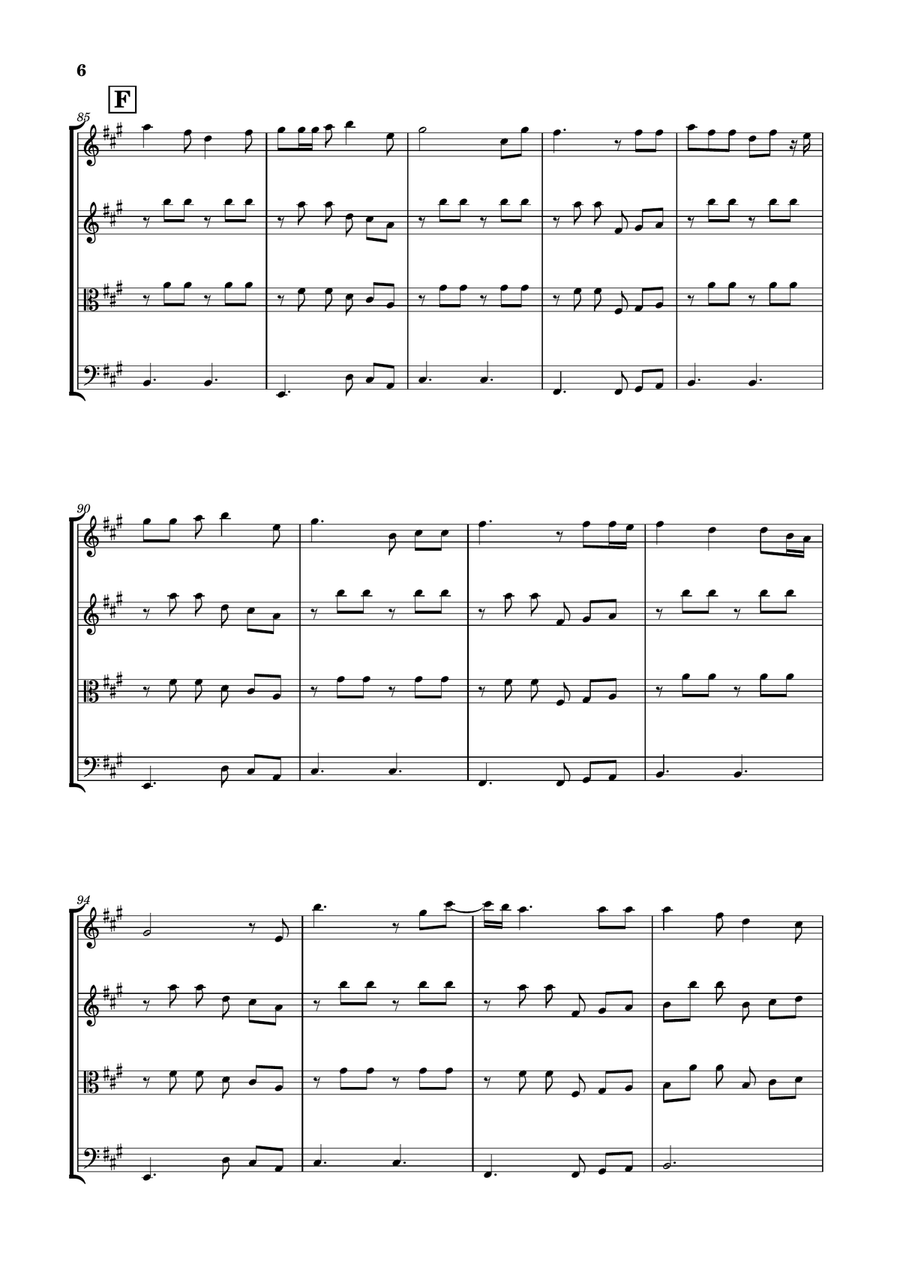 Die With A Smile String Quartet scores gallery preview page 6
