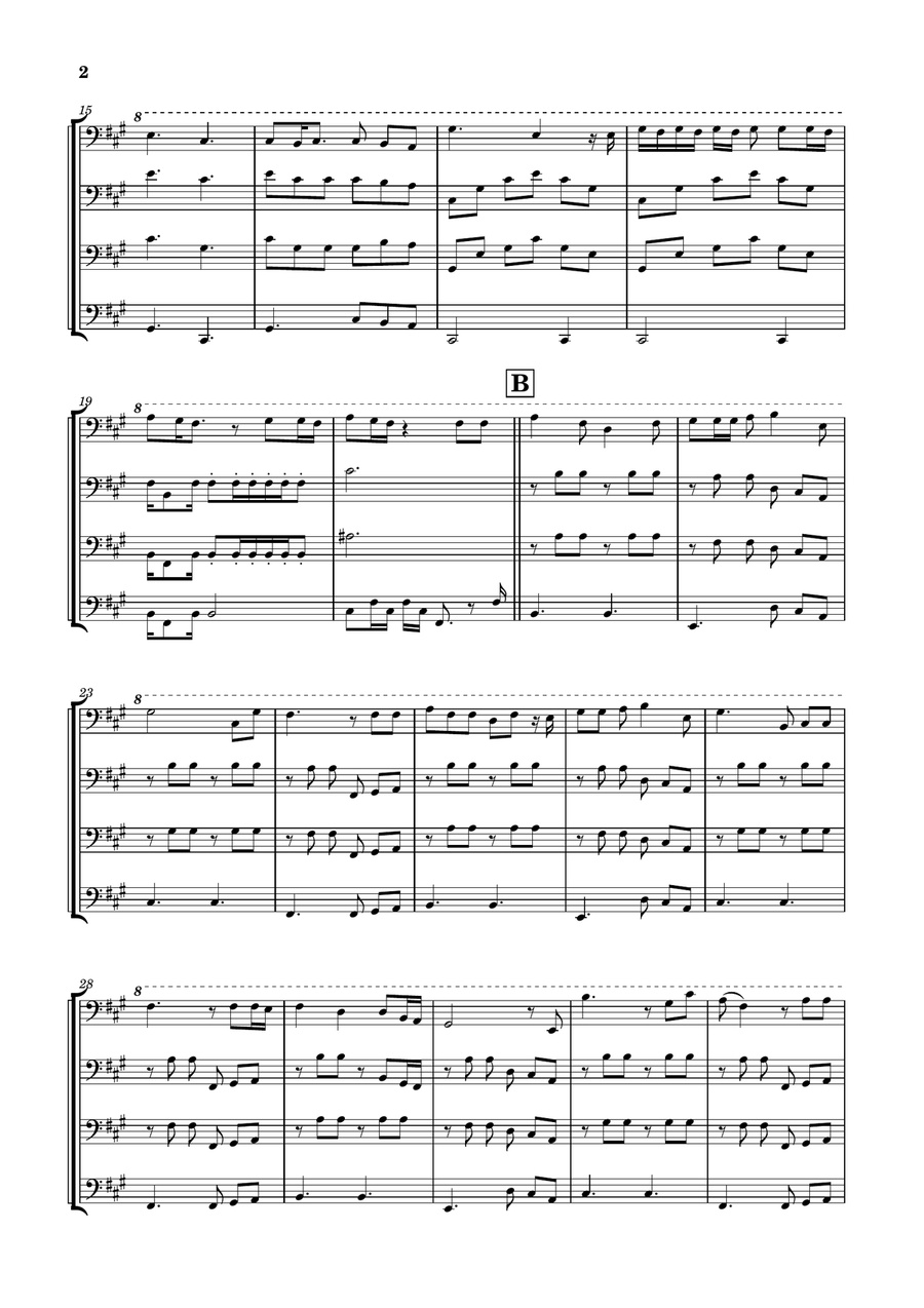 Die With A Smile String Quartet scores gallery preview page 2