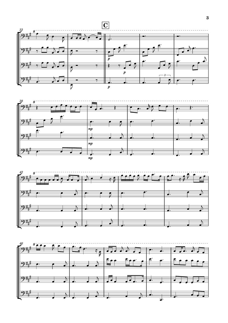 Die With A Smile String Quartet scores gallery preview page 3