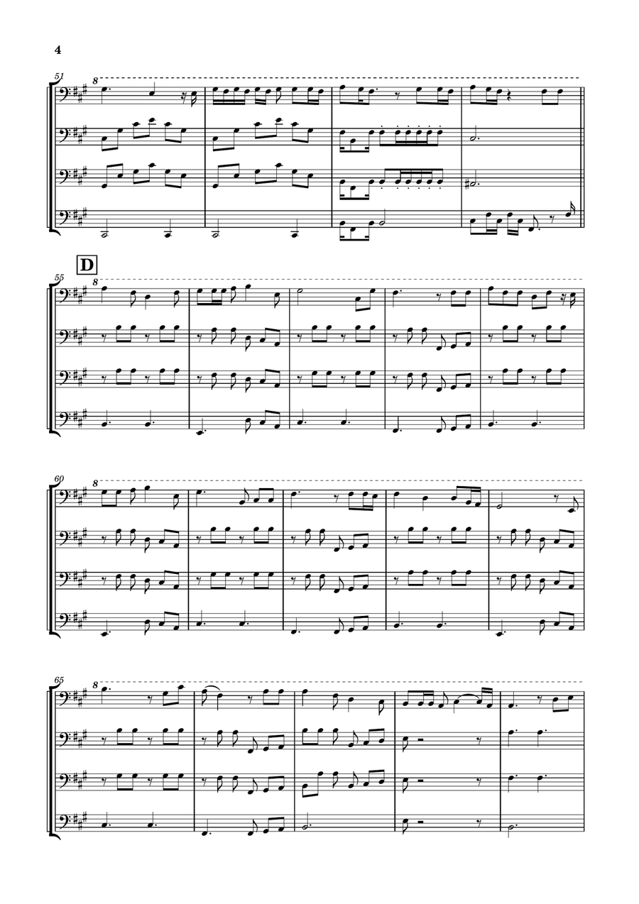 Die With A Smile String Quartet scores gallery preview page 4