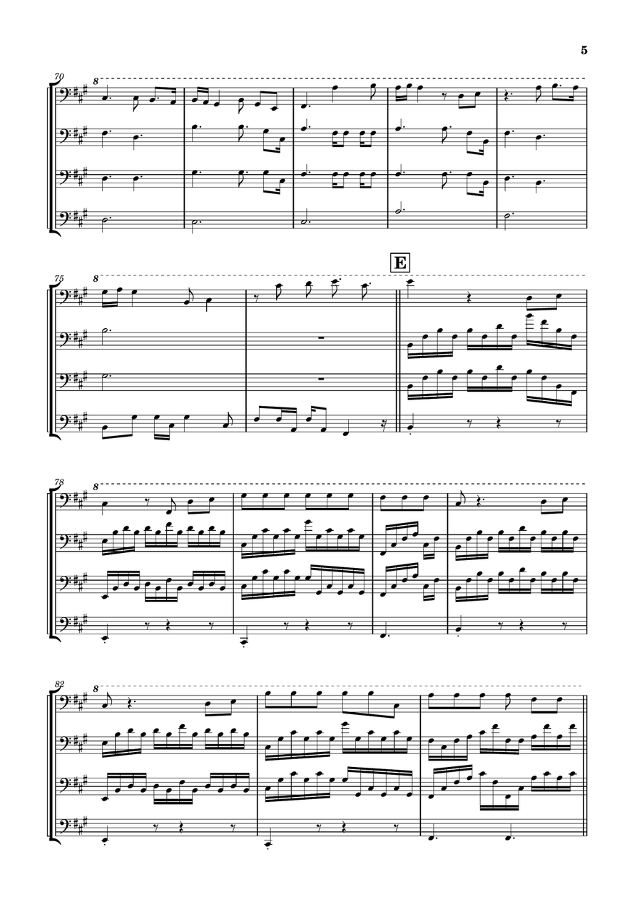 Die With A Smile String Quartet scores gallery preview page 5
