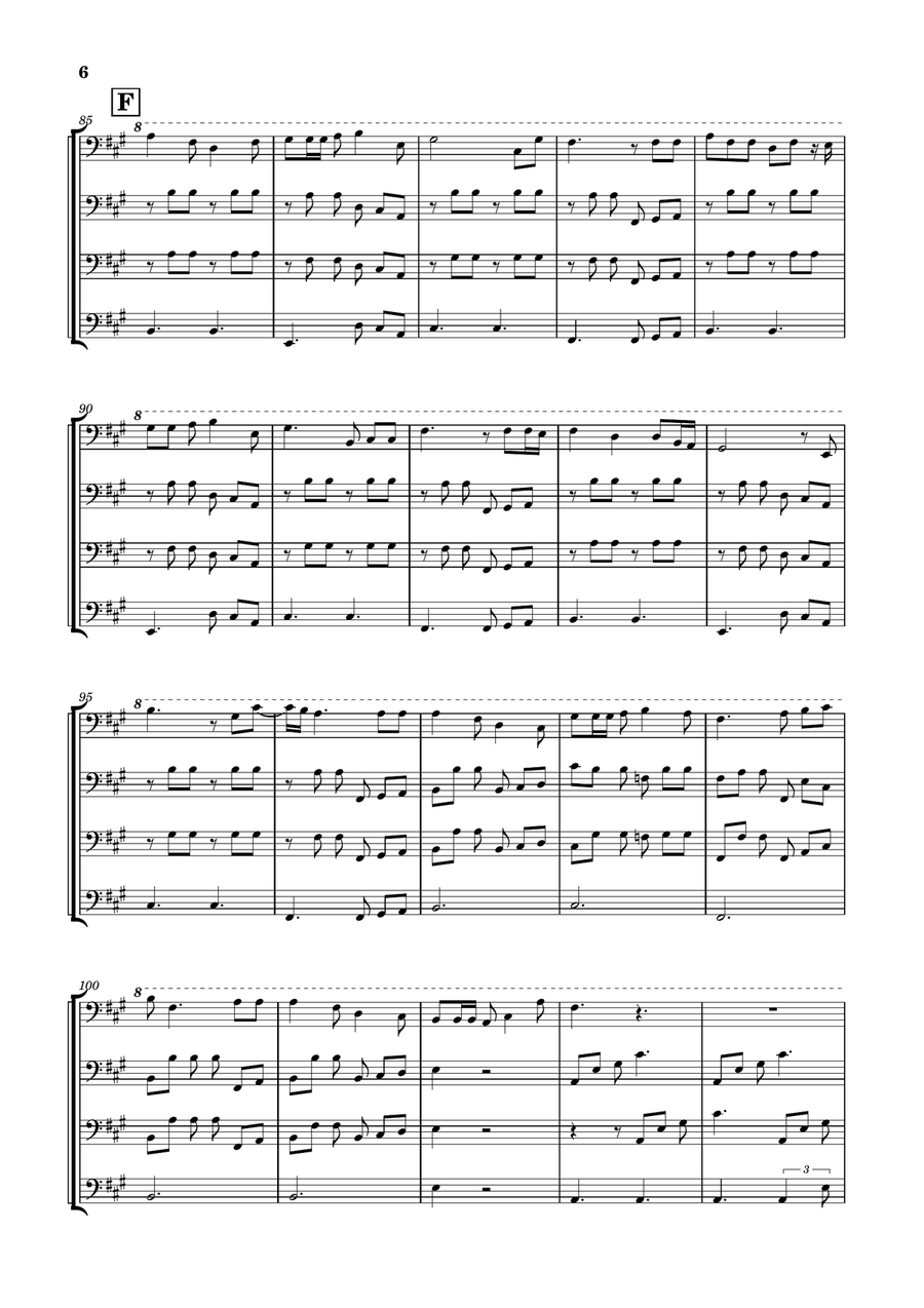 Die With A Smile String Quartet scores gallery preview page 6