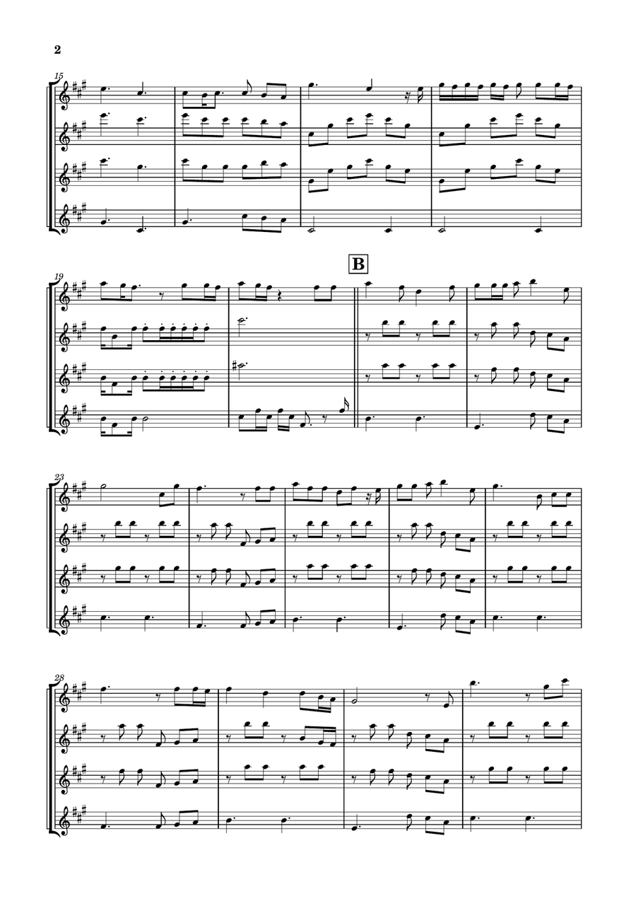 Die With A Smile String Quartet scores gallery preview page 2