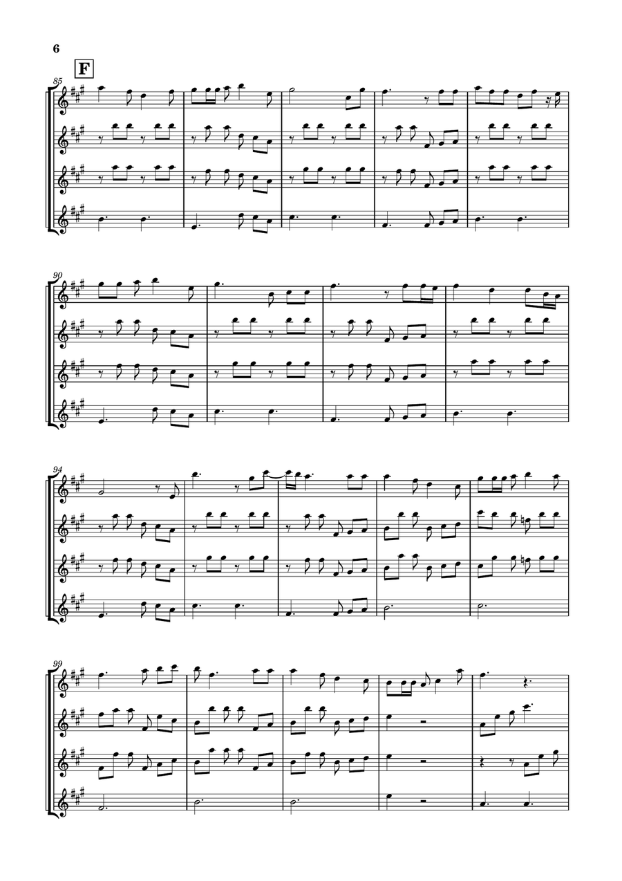 Die With A Smile String Quartet scores gallery preview page 6