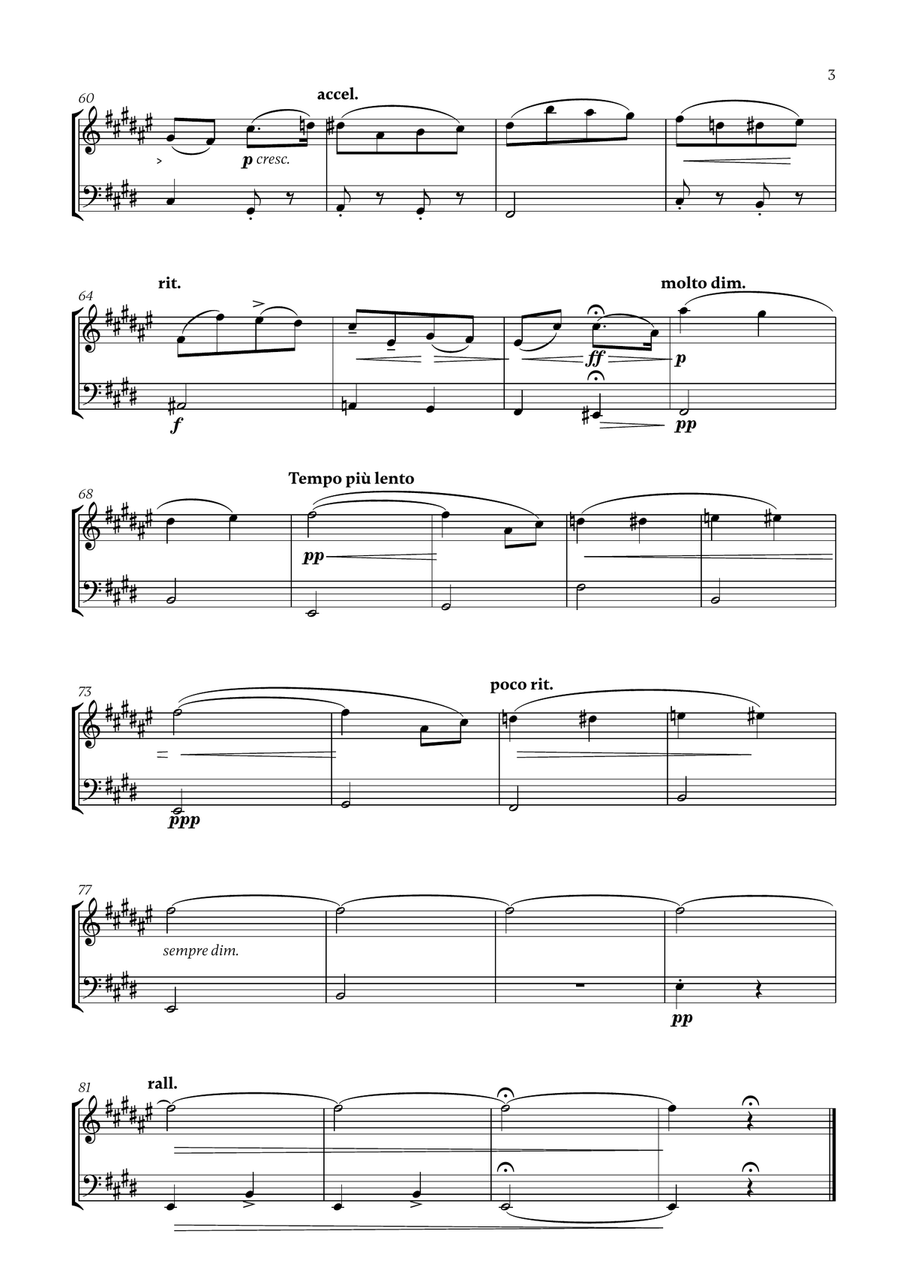 Edward Elgar - Salut d'Amour for Clarinet and Trombone B-Flat Clarinet scores gallery preview page 3