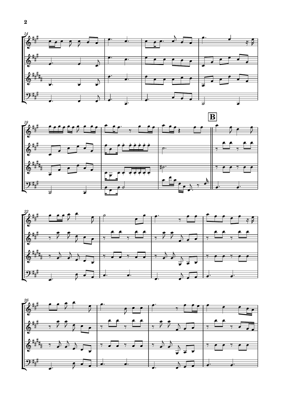 Die With A Smile Woodwind Quartet scores gallery preview page 2