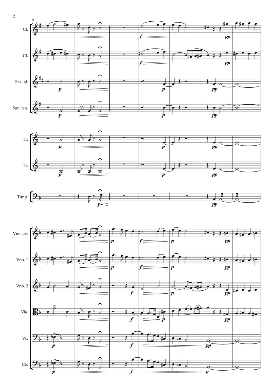 Abertura em Ré - José Maurício - Orquestra intermediária Chamber Orchestra scores gallery preview page 2