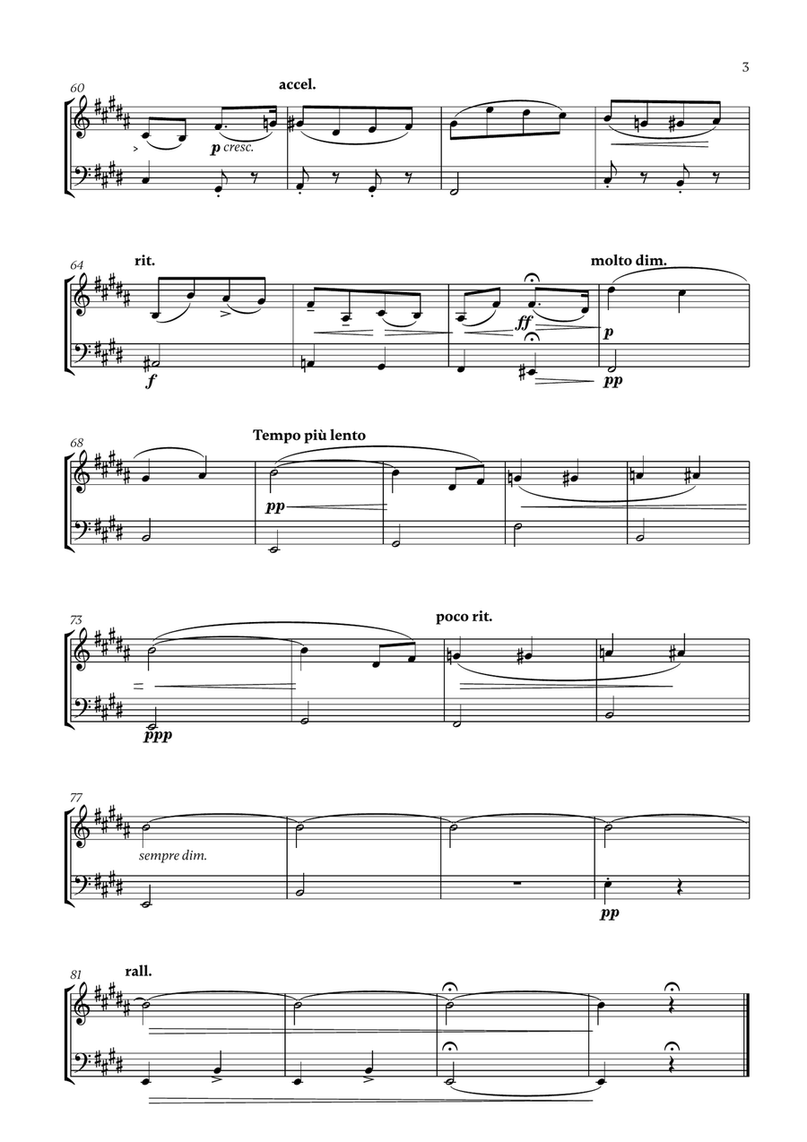 Edward Elgar - Salut d'Amour for French Horn and Trombone Brass Duet scores gallery preview page 3
