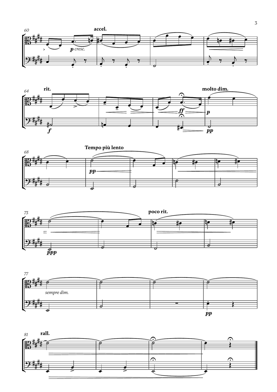 Edward Elgar - Salut d'Amour for Viola and Bassoon Bassoon scores gallery preview page 3