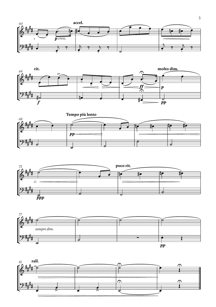 Edward Elgar - Salut d'Amour for Violin and Bassoon Bassoon scores gallery preview page 3