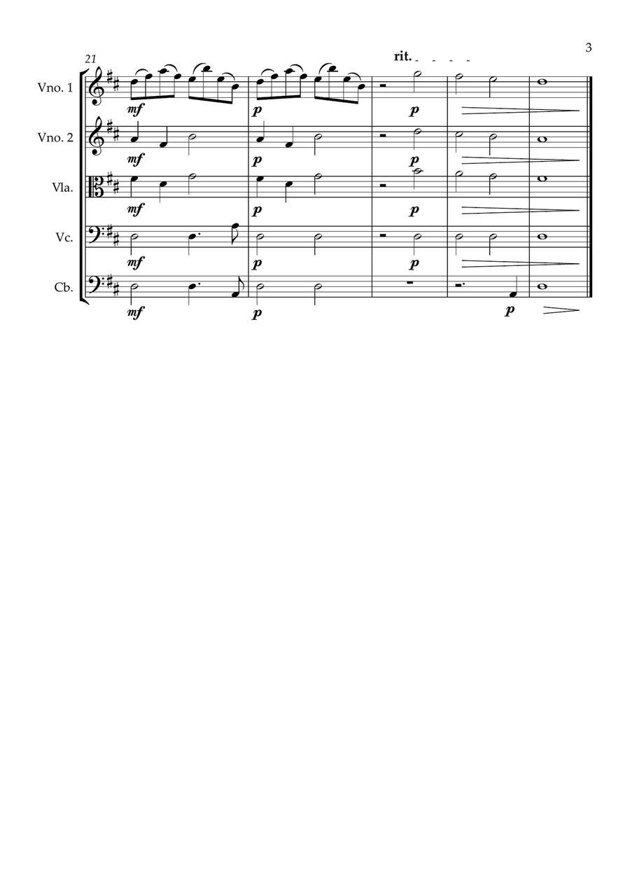 Carrilhão - Leopoldo Miguez - Orquestra de Cordas iniciante - nível 1 String Orchestra scores gallery preview page 3